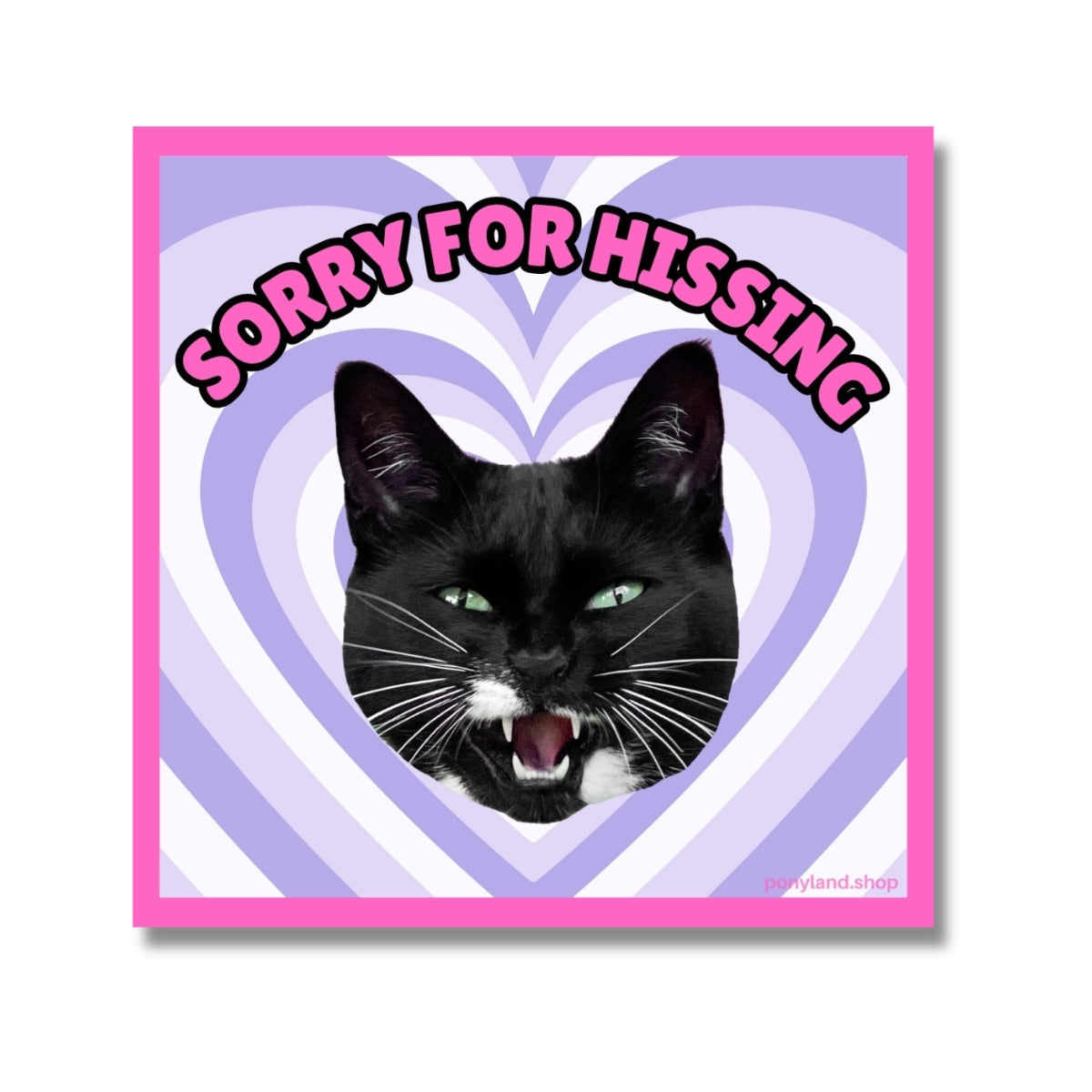 'Sorry for Hissing' Sumi Sticker
