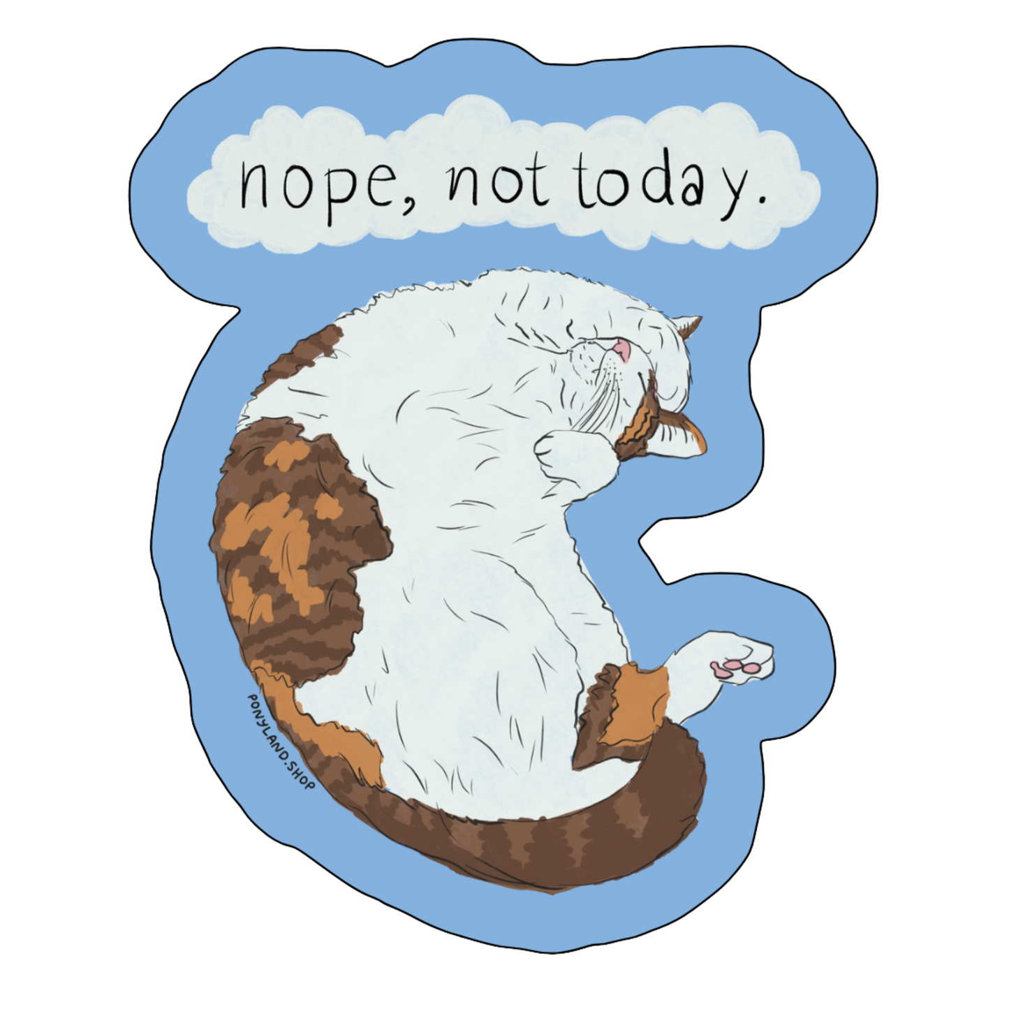 'Nope, Not Today.' Sticker