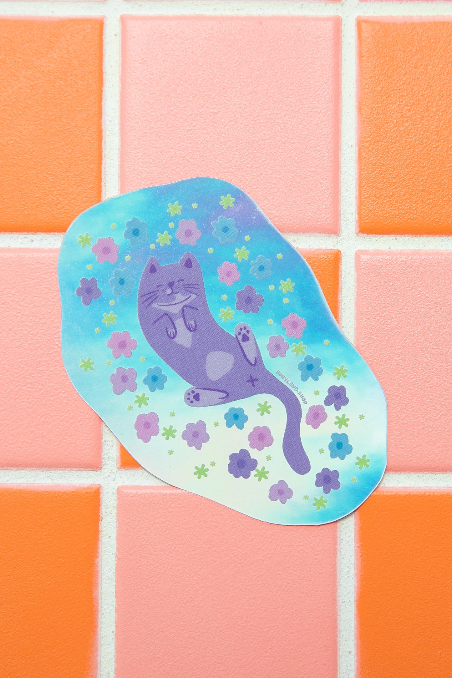 "Stop n' Smell the Flowers" Waterproof UV Vinyl Sticker