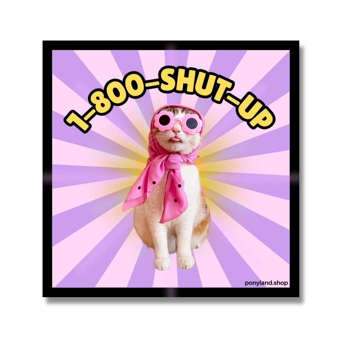 '1-800-SHUT-UP Pony' Sticker