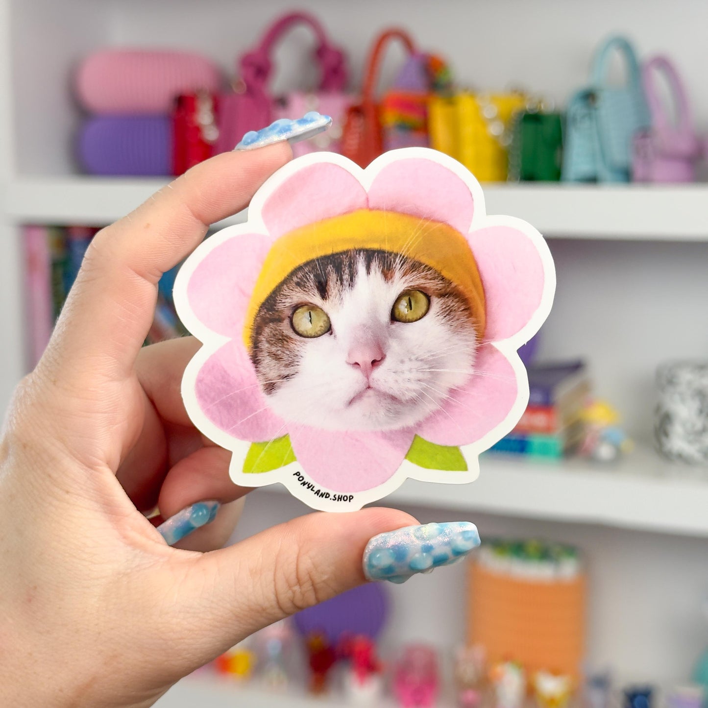 'Flower Head Pony' Sticker