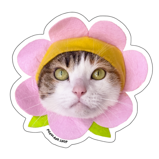 'Flower Head Pony' Sticker