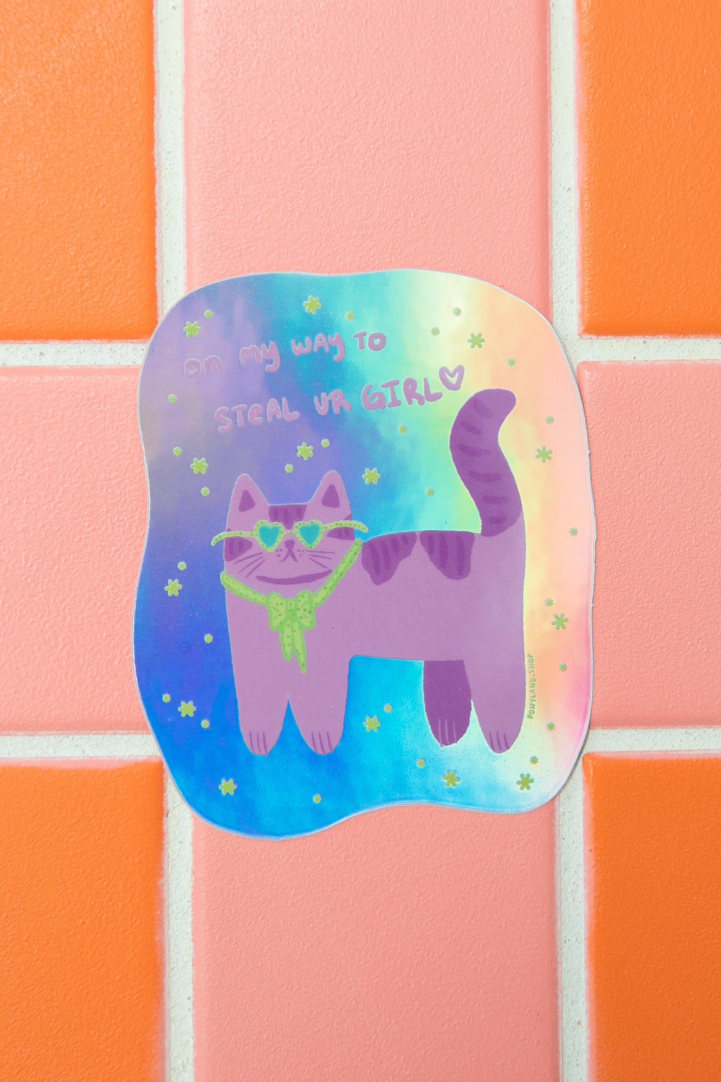 "OMW to Steal Ur Girl" Waterproof UV Vinyl Sticker